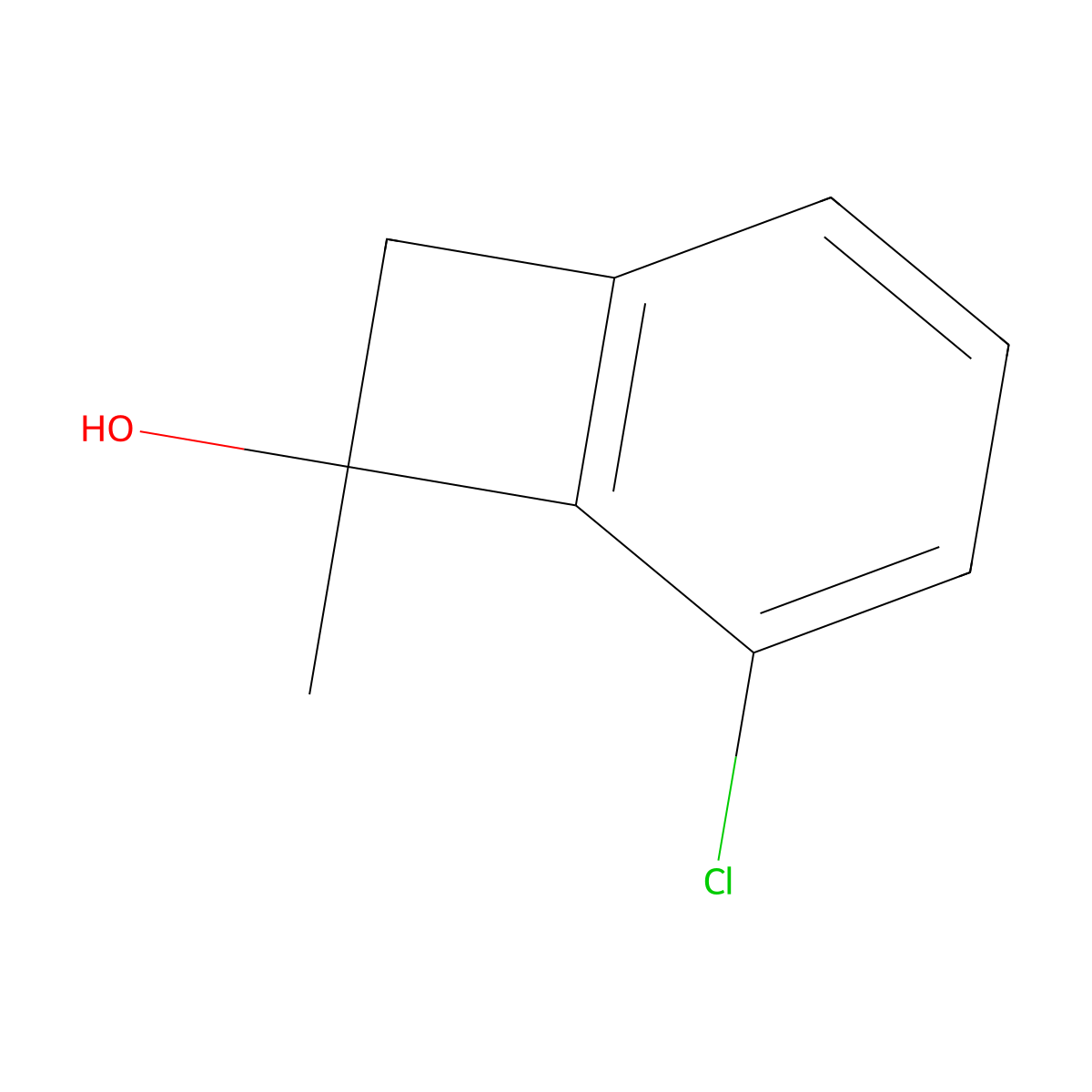 5-Chloro-7-methylbicyclo[4.2.0]octa-1(6),2,4-trien-7-ol molecular structure, CAS 203805-75-8