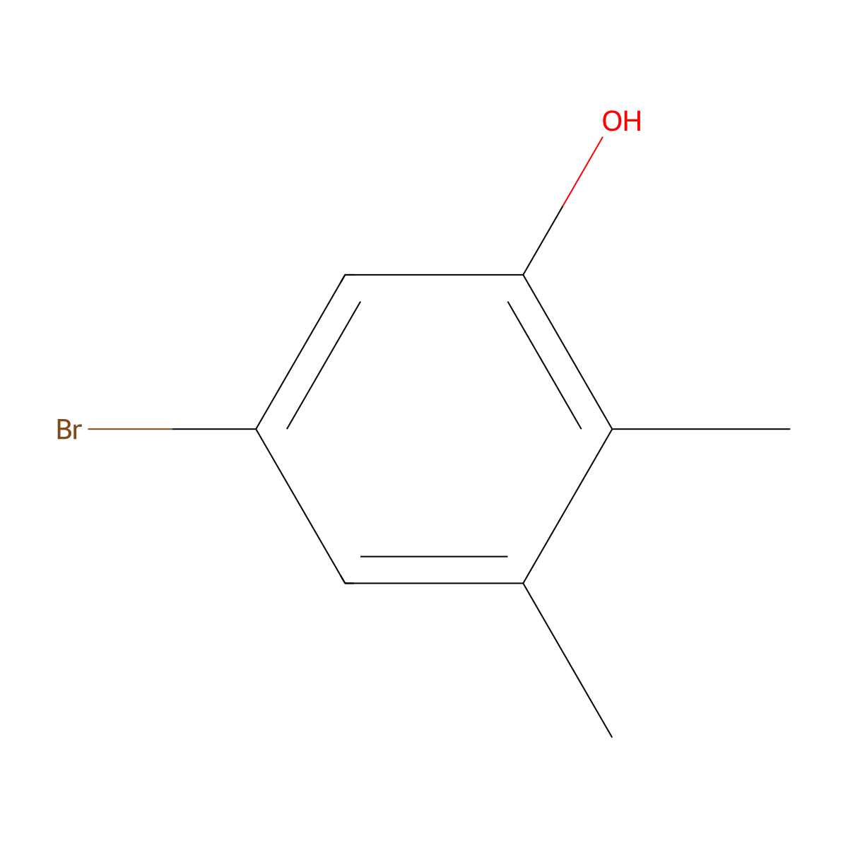 5-Bromo-2,3-dimethylphenol molecular structure, CAS 203808-81-5