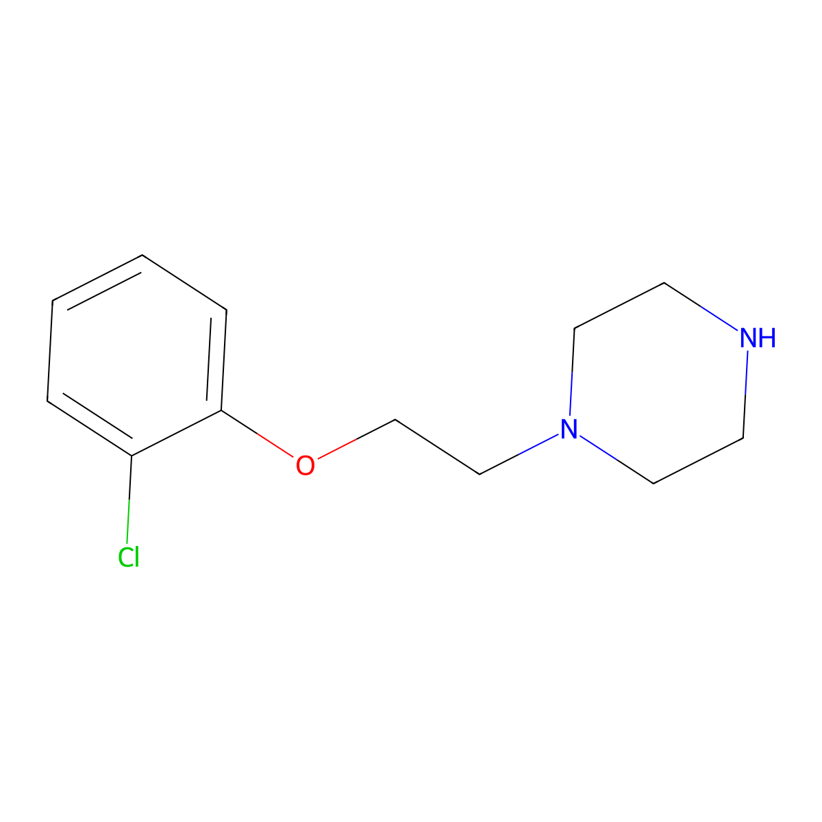1-[2-(2-Chlorophenoxy)ethyl]piperazine molecular structure, CAS 20383-85-1