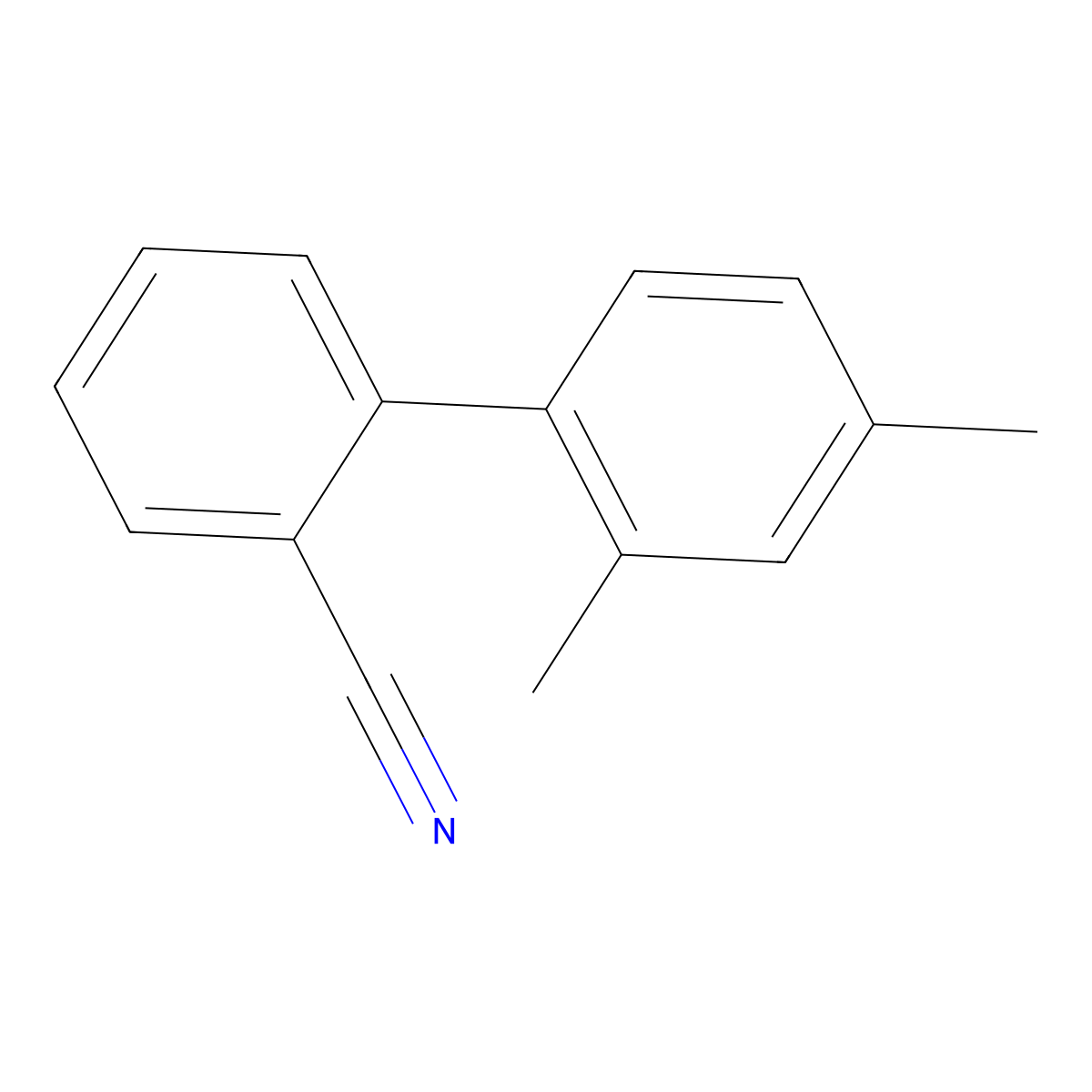 2',4'-Dimethyl-1,1'-biphenyl-2-carbonitrile molecular structure, CAS 203852-36-2