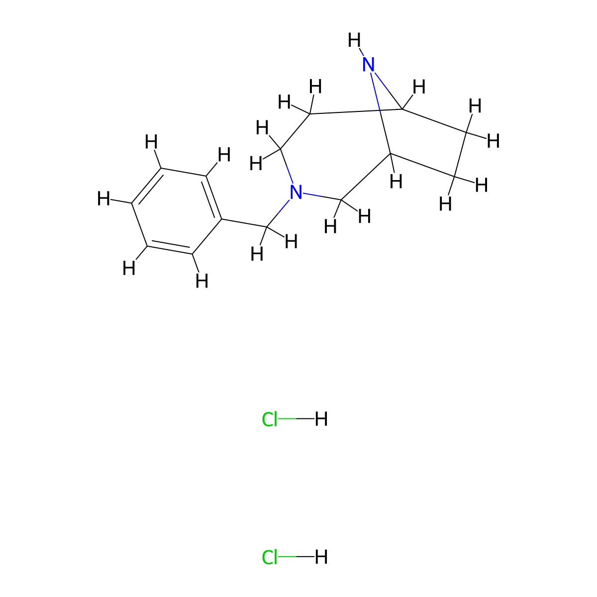 3-Benzyl-3,9-diaza-bicyclo[4.2.1]nonane dihydrochloride molecular structure, CAS 2038545-10-5