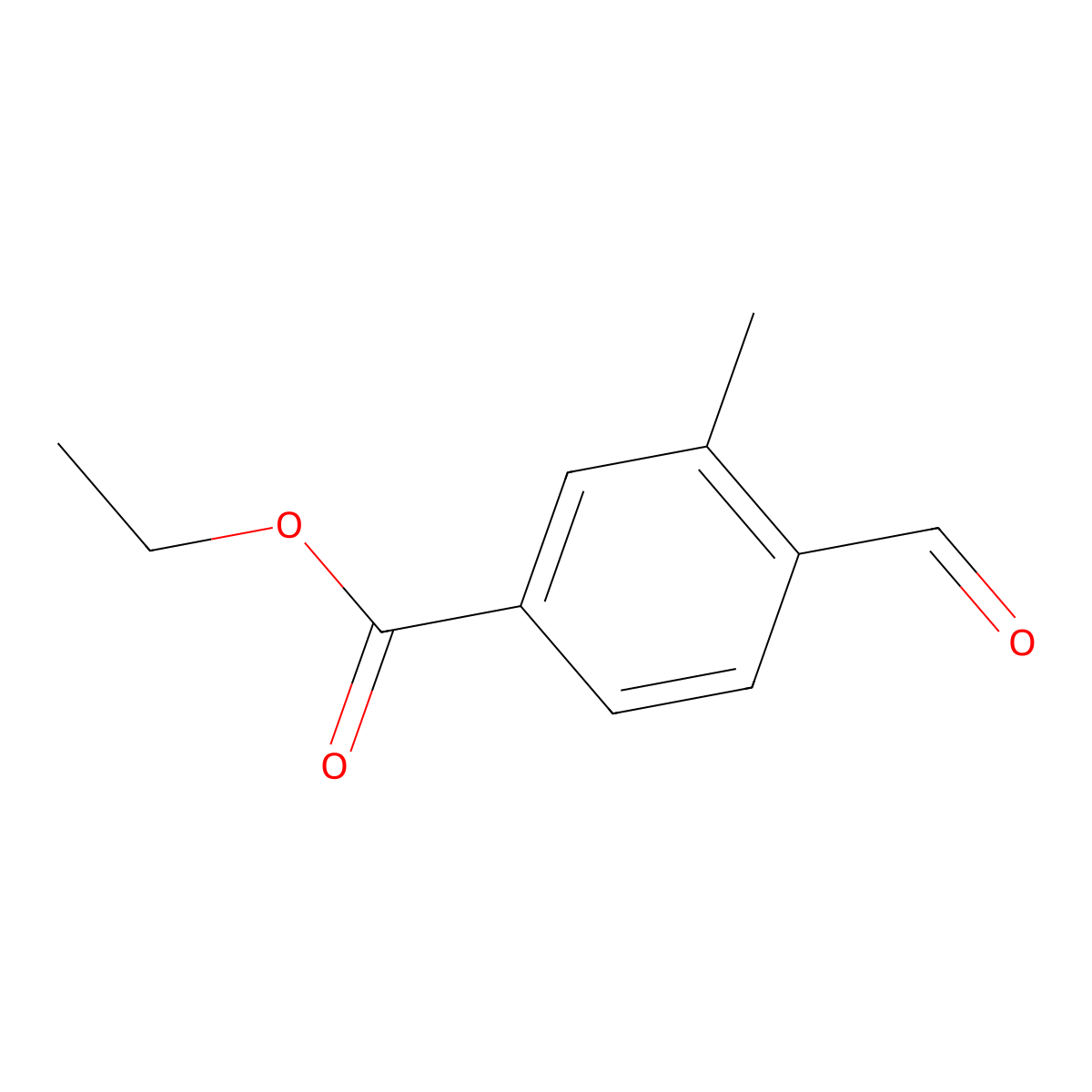 Ethyl 4-formyl-3-methylbenzoate molecular structure, CAS 203856-60-4