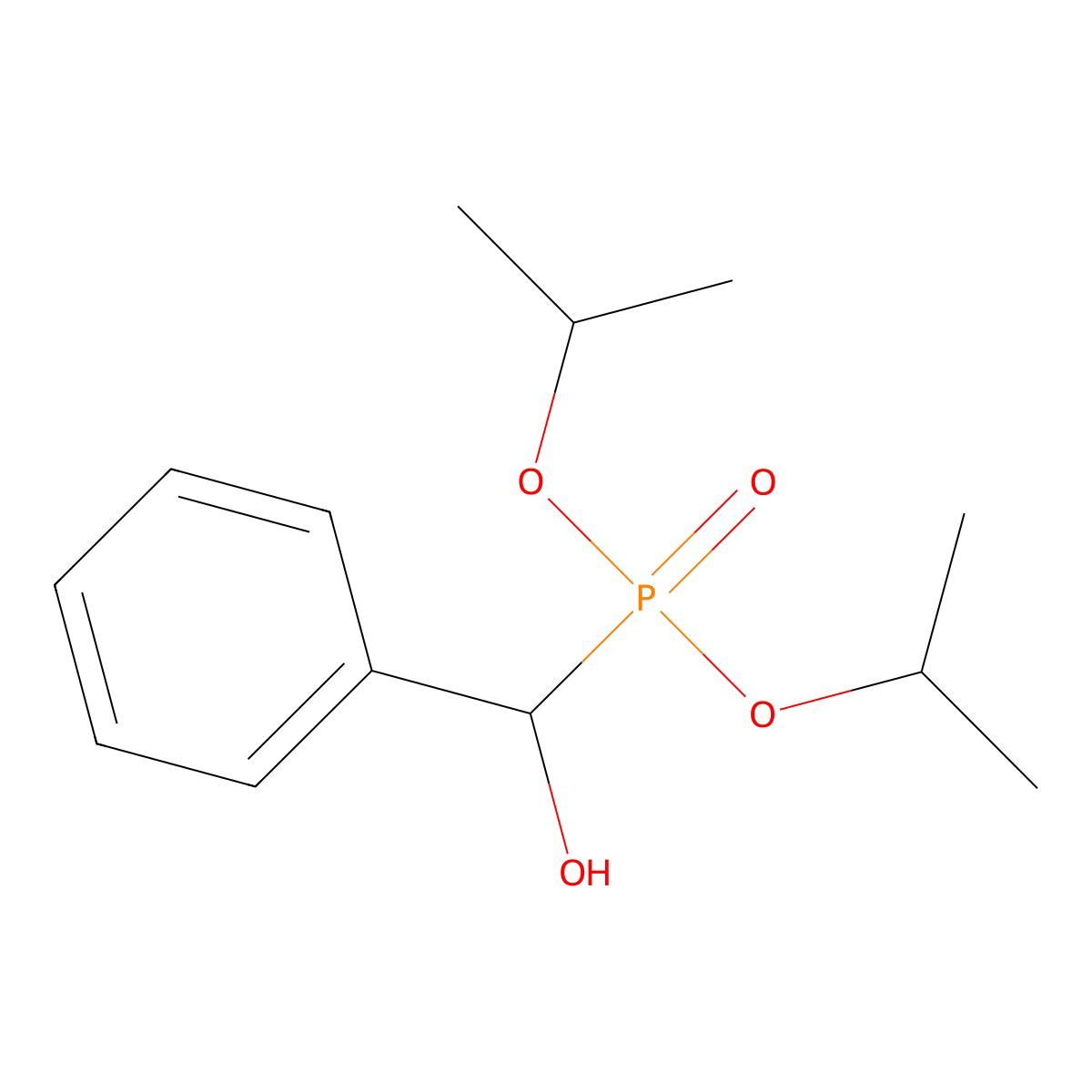 Di(propan-2-yloxy)phosphoryl-phenylmethanol molecular structure, CAS 20386-43-0