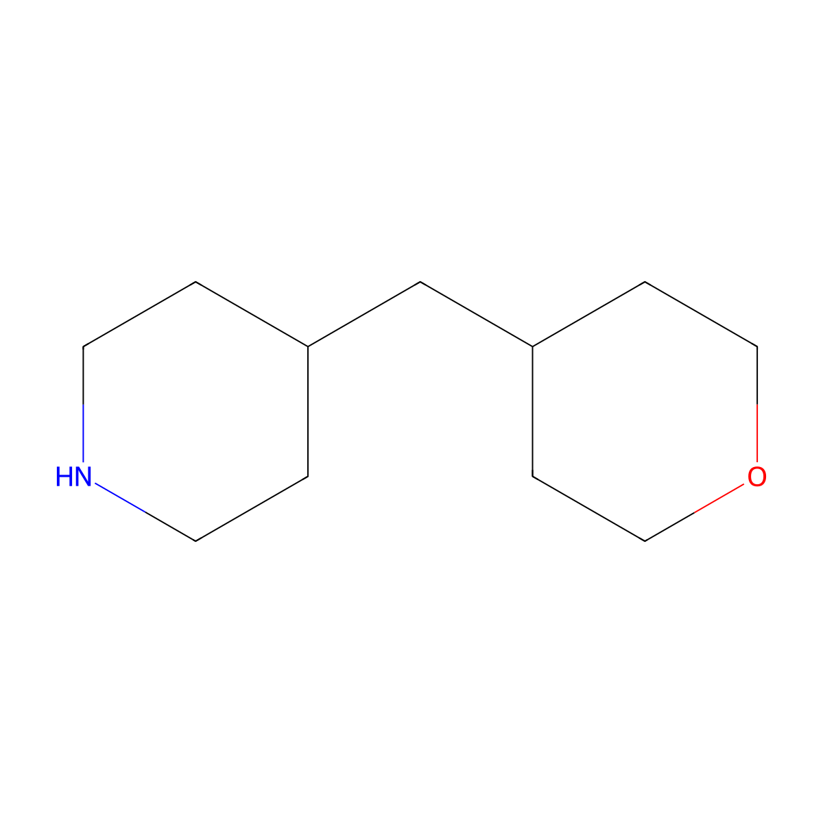 4-[(Oxan-4-yl)methyl]piperidine molecular structure, CAS 203860-04-2