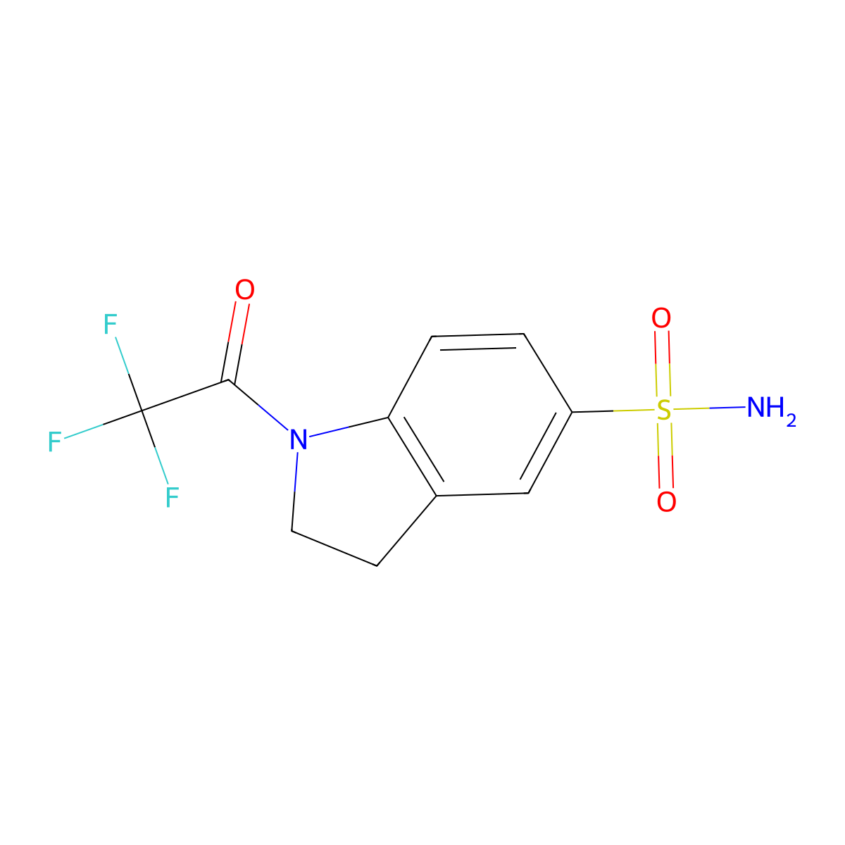 1-(2,2,2-Trifluoroacetyl)indoline-5-sulfonamide molecular structure, CAS 203861-18-1