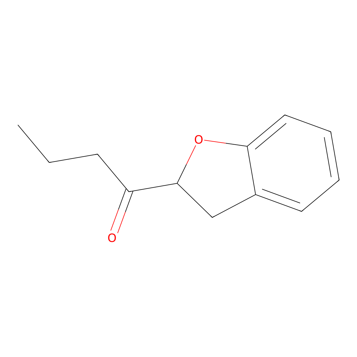 1-(2,3-Dihydro-1-benzofuran-2-YL)butan-1-one molecular structure, CAS 203864-43-1
