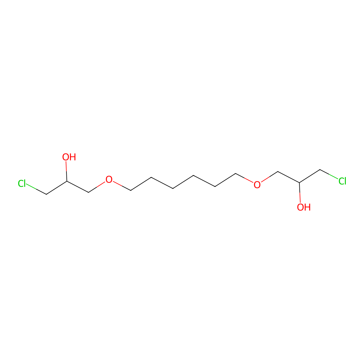 2-Propanol, 1,1'-(1,6-hexanediylbis(oxy))bis(3-chloro- molecular structure, CAS 20387-39-7