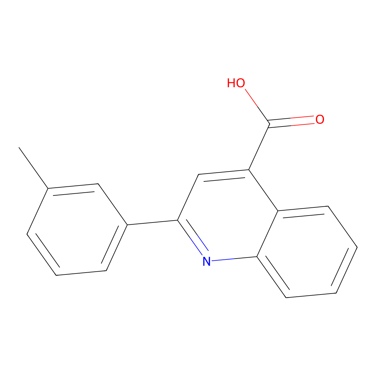 2-(3-Methylphenyl)quinoline-4-carboxylic acid molecular structure, CAS 20389-04-2