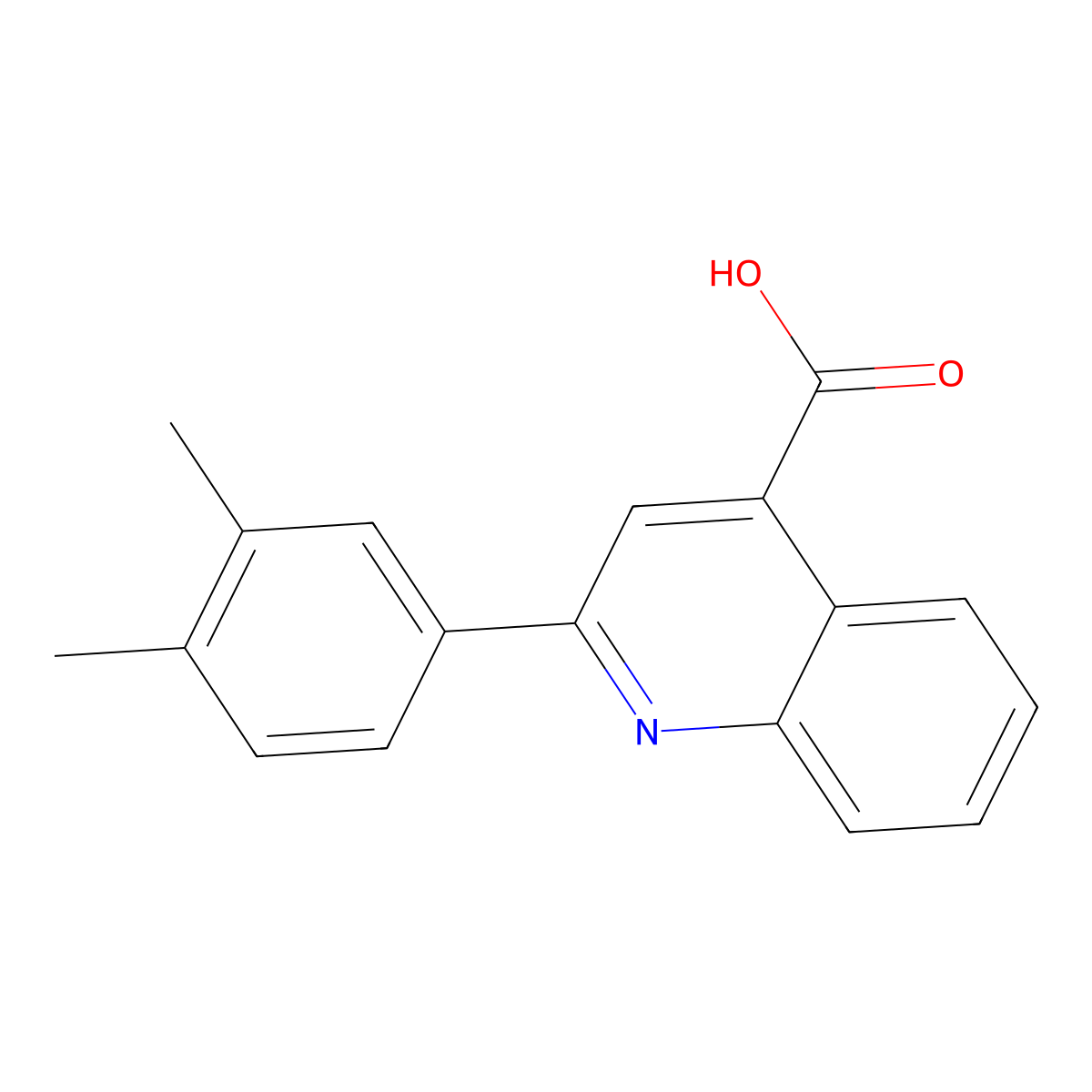 2-(3,4-Dimethylphenyl)quinoline-4-carboxylic acid molecular structure, CAS 20389-06-4