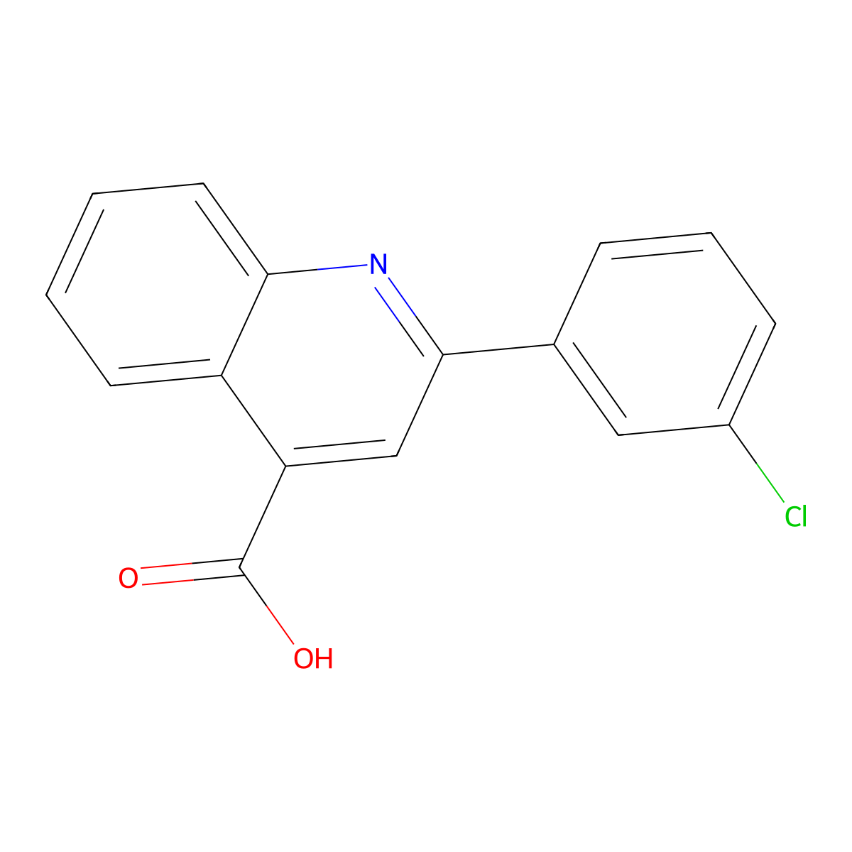 2-(3-Chlorophenyl)quinoline-4-carboxylic acid molecular structure, CAS 20389-10-0