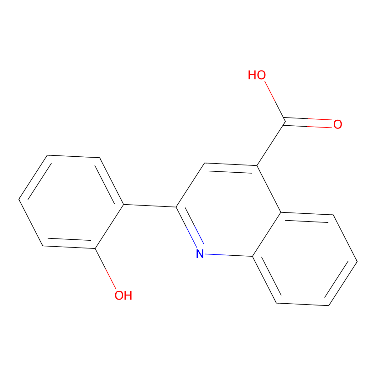 2-(2-Hydroxyphenyl)-4-quinolinecarboxylic acid molecular structure, CAS 20389-11-1