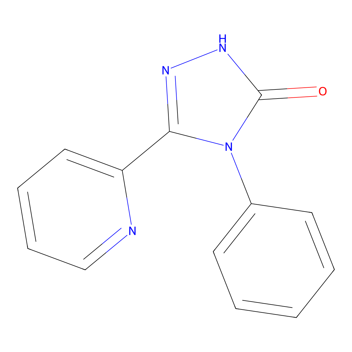 4-Phenyl-5-(pyridin-2-yl)-2,4-dihydro-3H-1,2,4-triazol-3-one molecular structure, CAS 2039-04-5