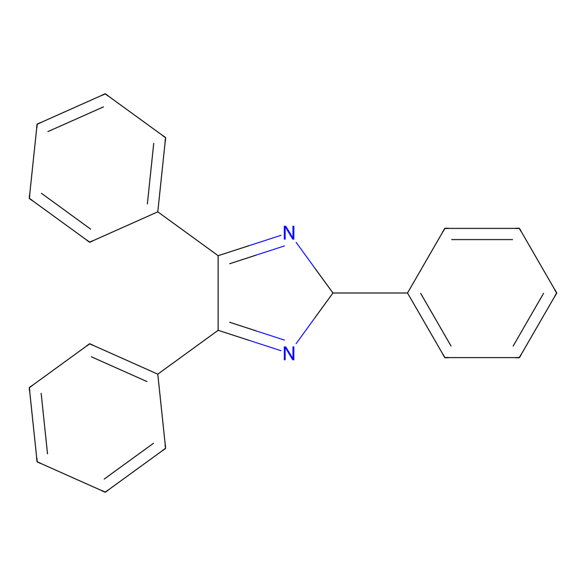 2,4,5-triphenyl-2H-imidazole molecular structure, CAS 2039-07-8