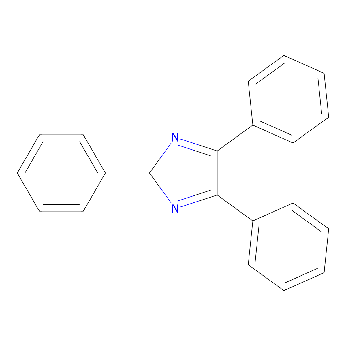 2,4,5-triphenyl-2H-imidazole molecular structure, CAS 2039-07-8