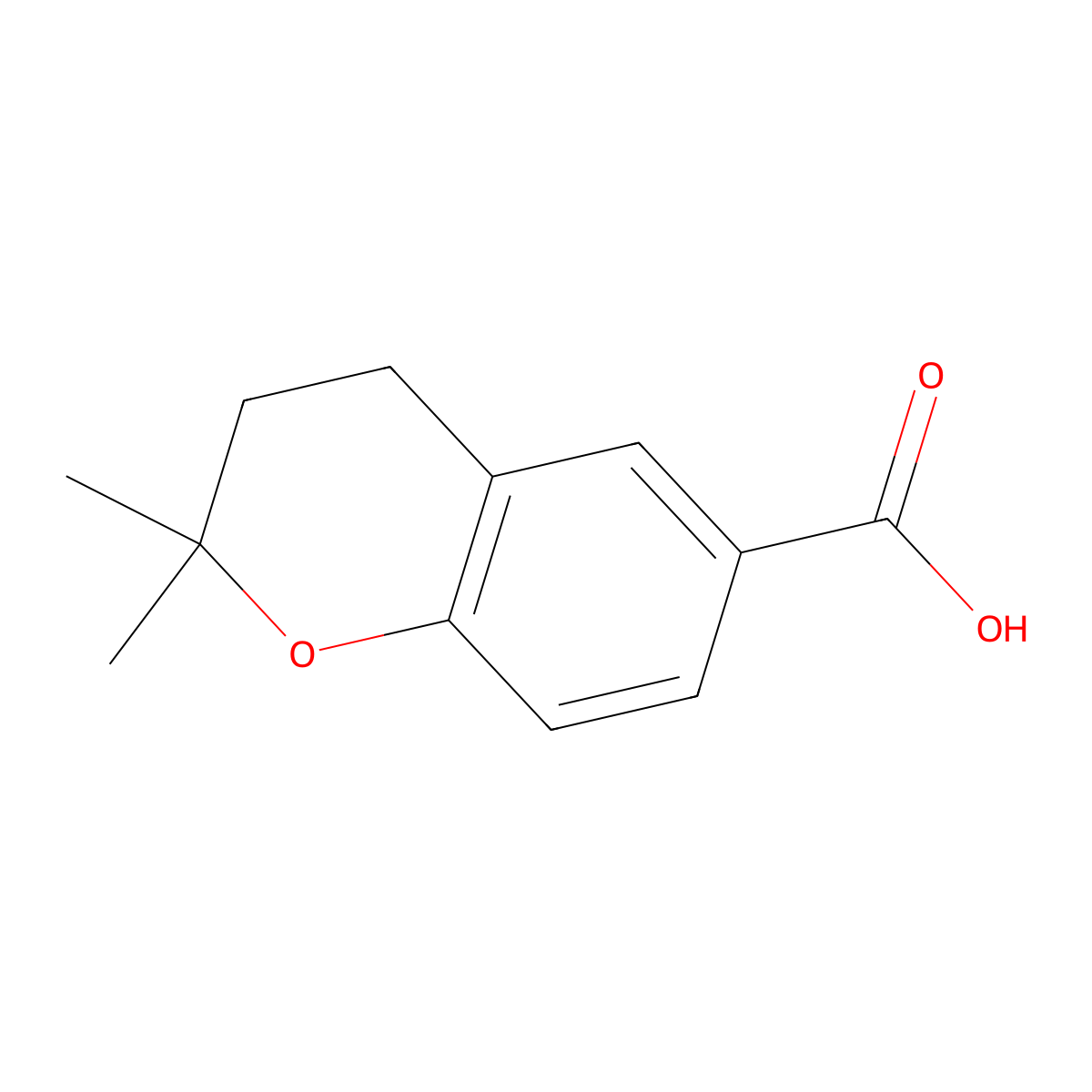 2,2-Dimethylchroman-6-carboxylic acid molecular structure, CAS 2039-47-6