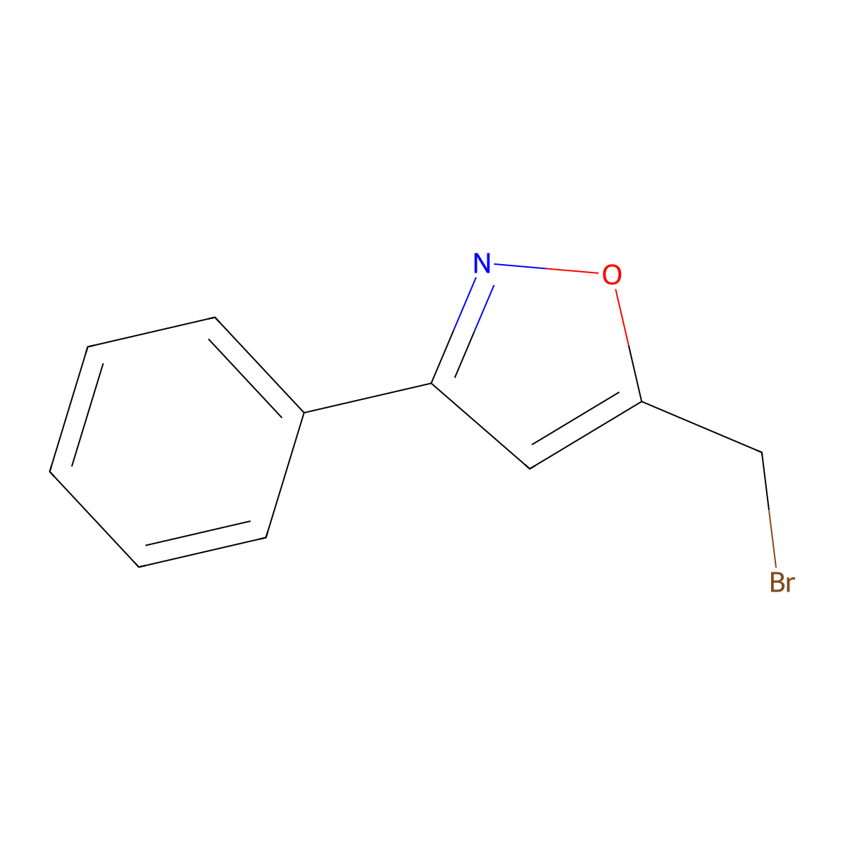 5-(Bromomethyl)-3-phenylisoxazole molecular structure, CAS 2039-50-1