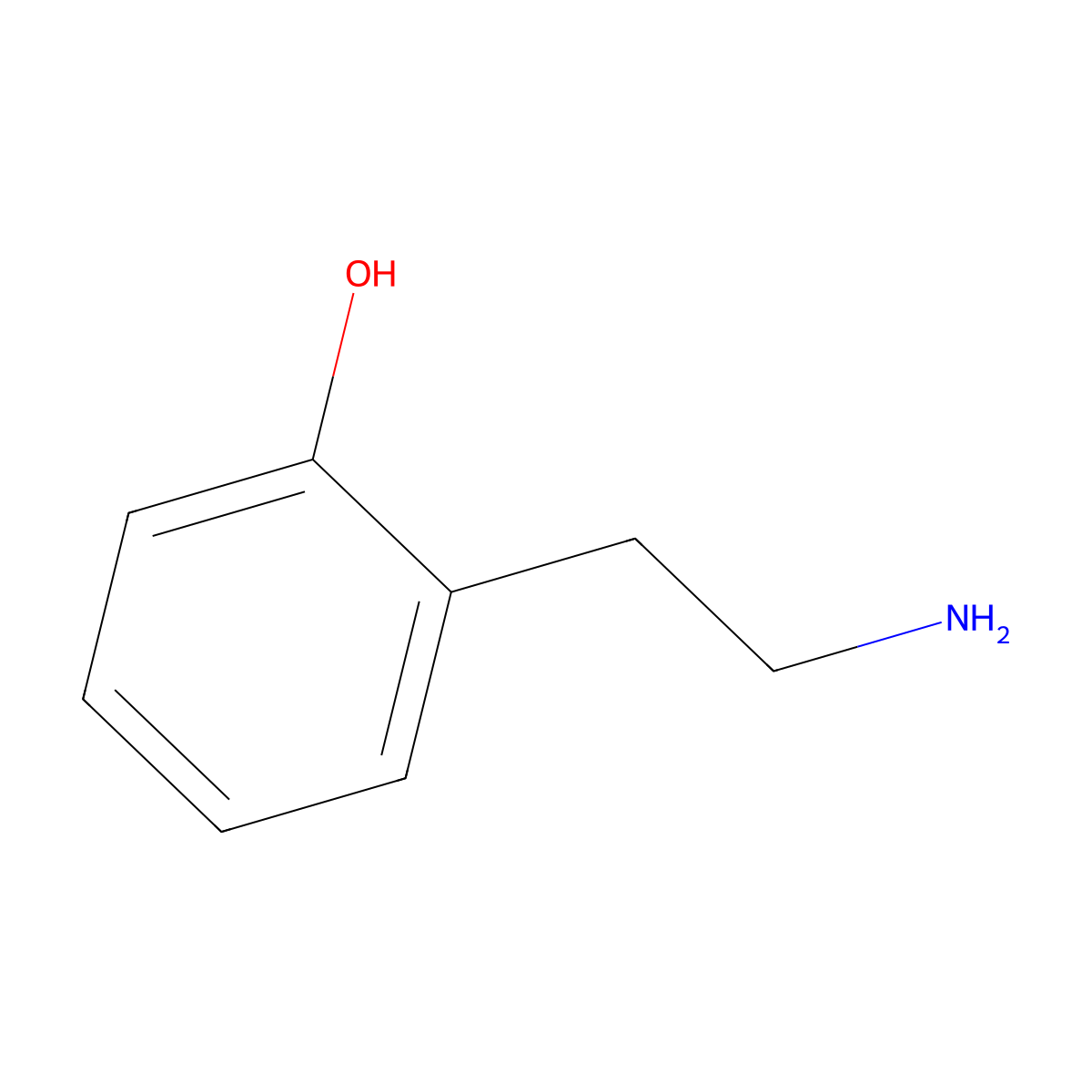 o-Tyramine molecular structure, CAS 2039-66-9