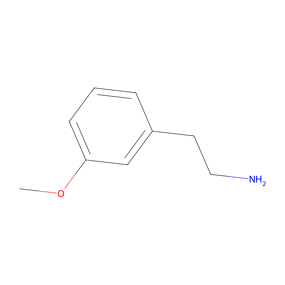 3-Methoxyphenethylamine molecular structure, CAS 2039-67-0