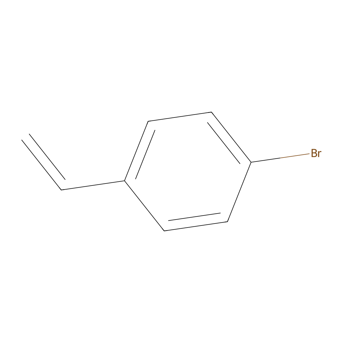 4-Bromostyrene molecular structure, CAS 2039-82-9