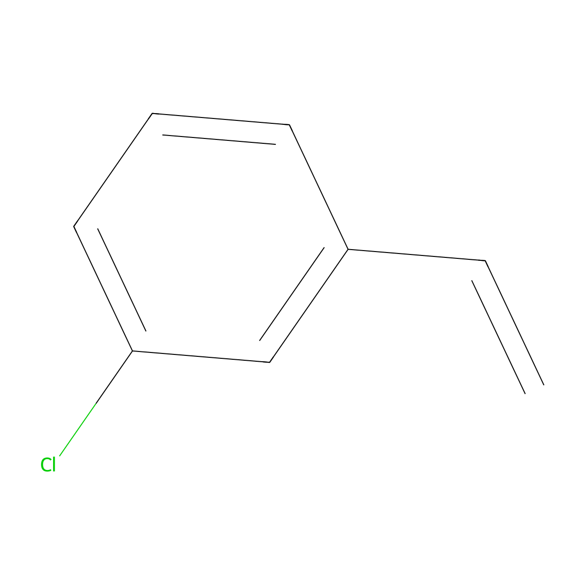 m-Chlorostyrene molecular structure, CAS 2039-85-2