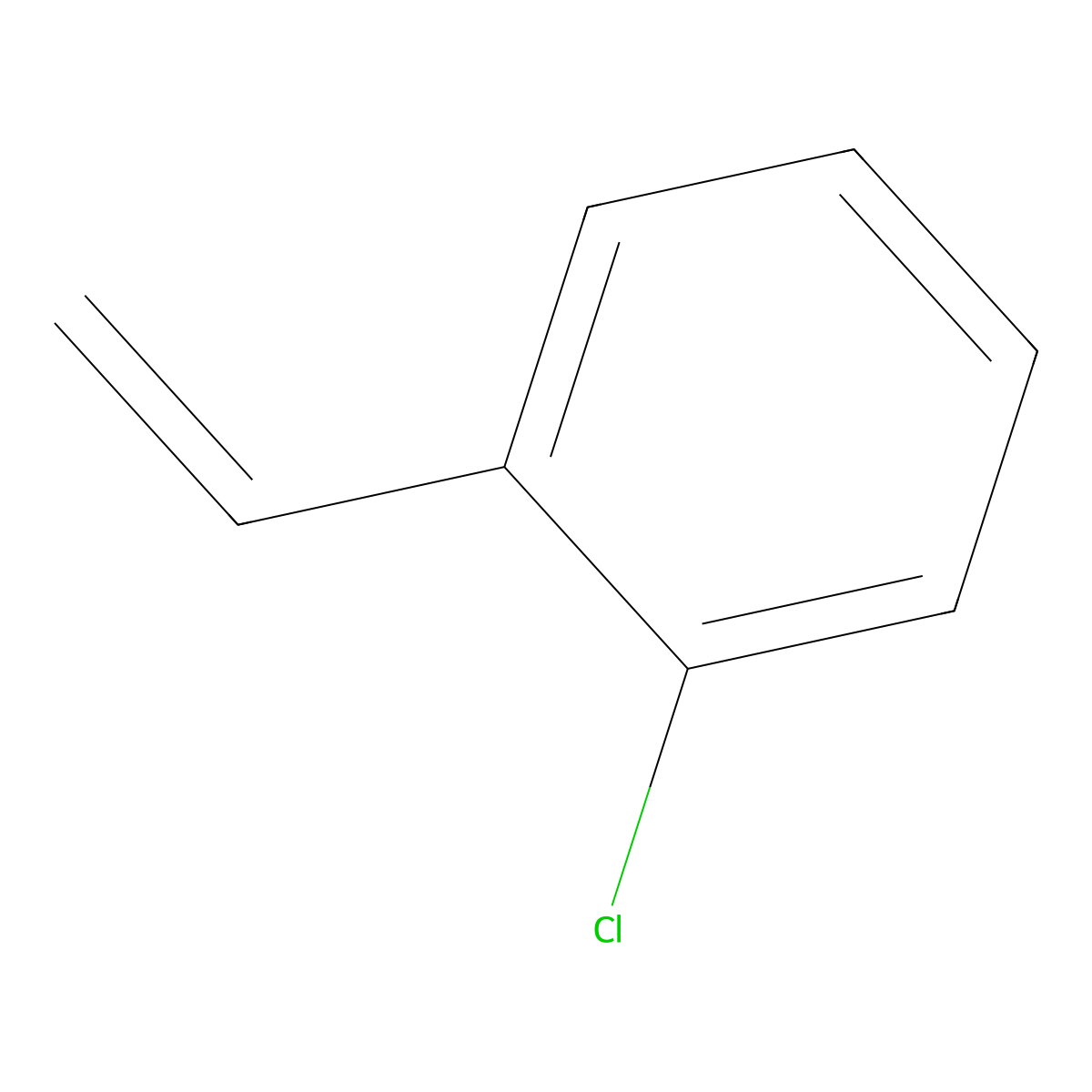 2-Chlorostyrene molecular structure, CAS 2039-87-4