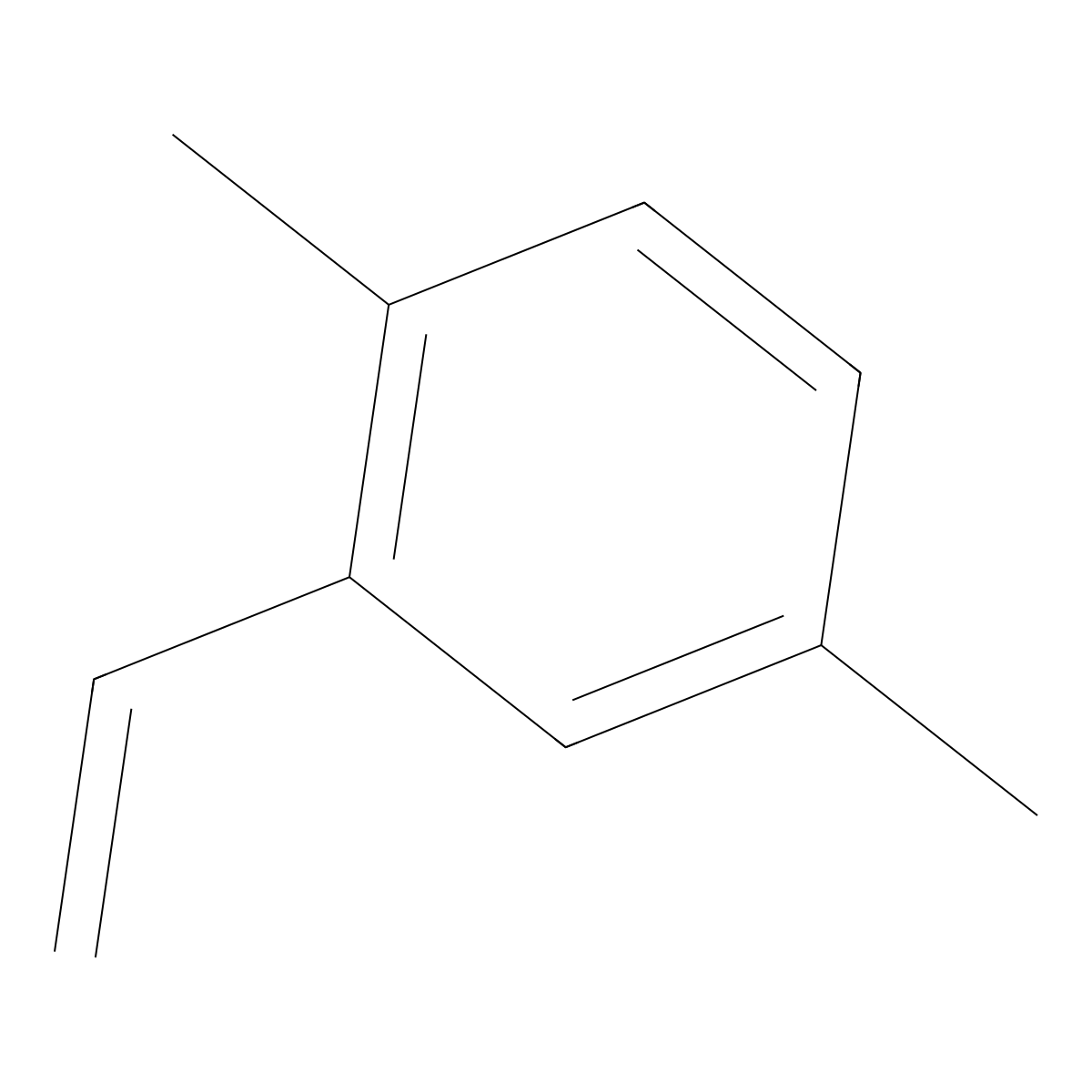 2,5-Dimethylstyrene molecular structure, CAS 2039-89-6