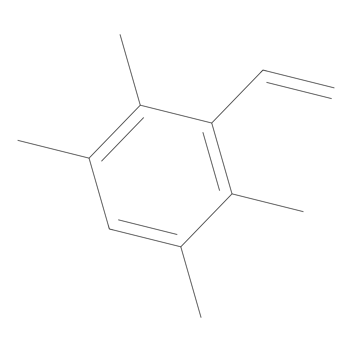 3-Ethenyl-1,2,4,5-tetramethylbenzene molecular structure, CAS 2039-91-0