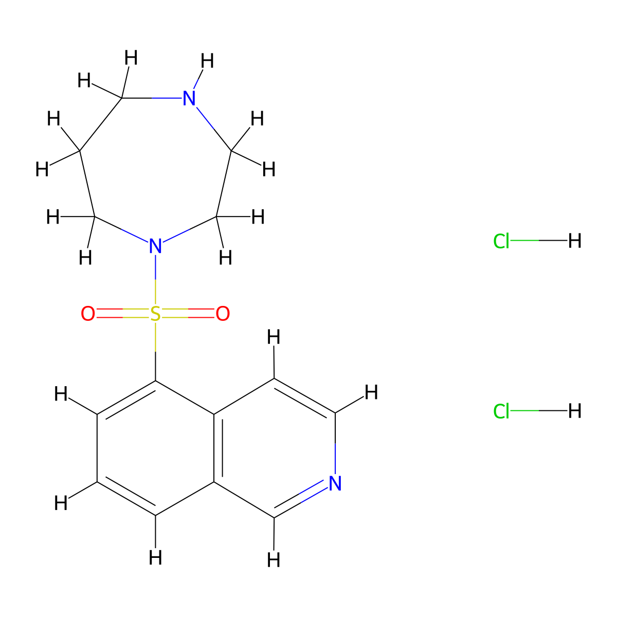 HA 1077 dihydrochloride molecular structure, CAS 203911-27-7