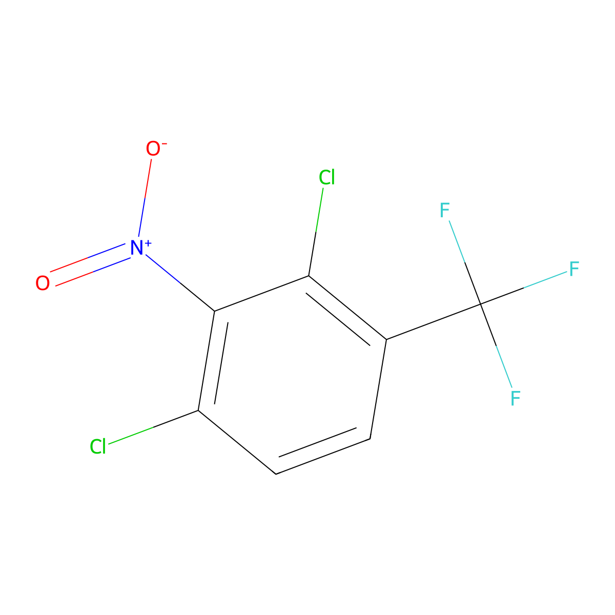 2,4-Dichloro-3-nitrobenzotrifluoride molecular structure, CAS 203915-49-5