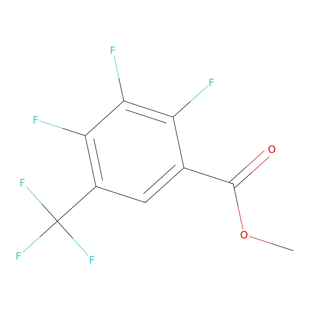 Methyl 2,3,4-trifluoro-5-(trifluoromethyl)benzoate molecular structure, CAS 203915-97-3