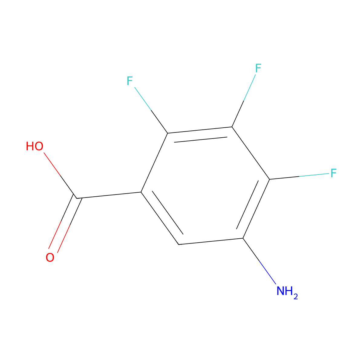 5-Amino-2,3,4-trifluorobenzoic acid molecular structure, CAS 203916-57-8