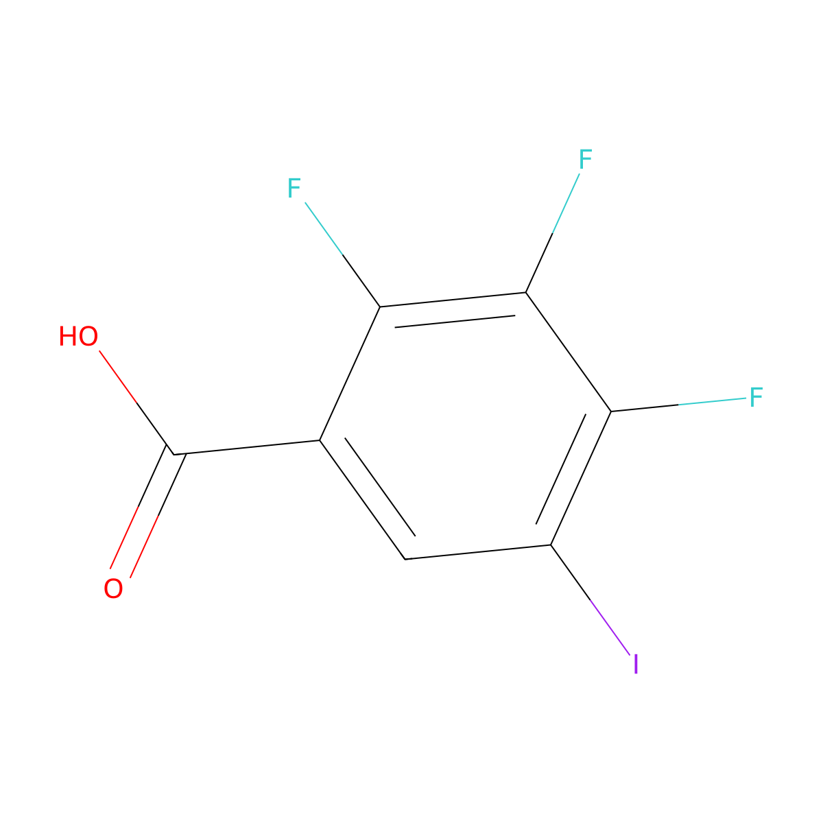 2,3,4-Trifluoro-5-iodobenzoic acid molecular structure, CAS 203916-59-0