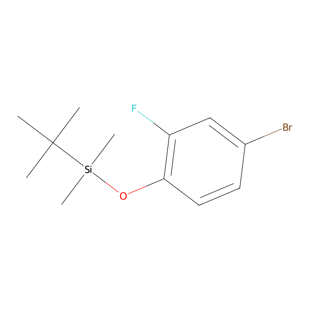 (4-Bromo-2-fluorophenoxy)(tert-butyl)dimethylsilane molecular structure, CAS 203926-74-3