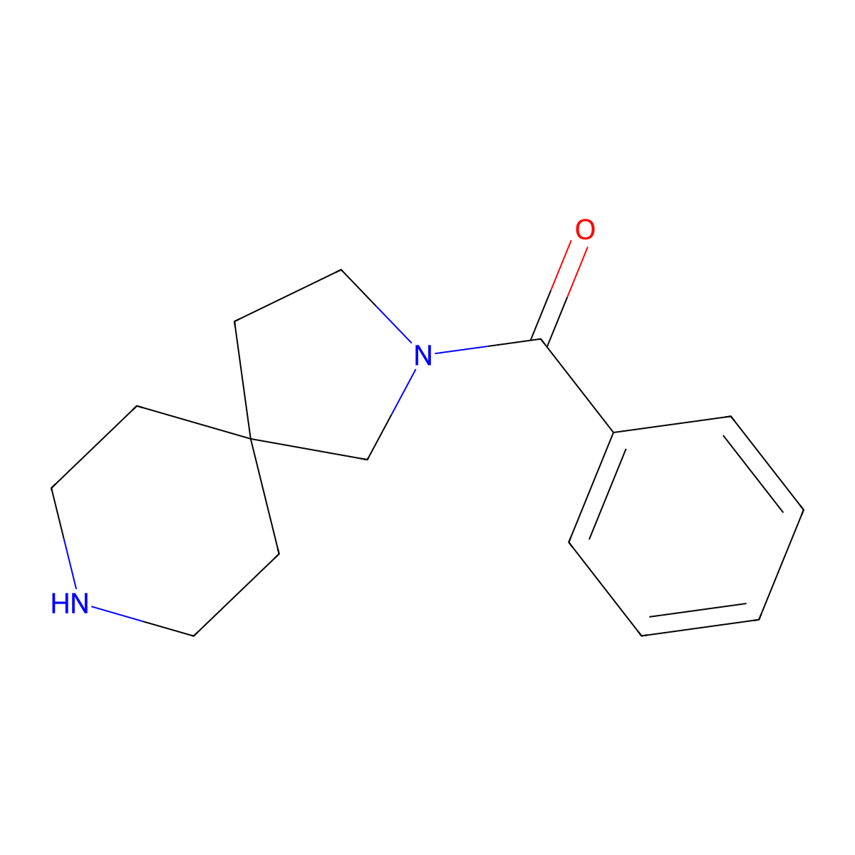 2,8-Diazaspiro[4.5]decan-2-yl(phenyl)methanone molecular structure, CAS 2039270-63-6