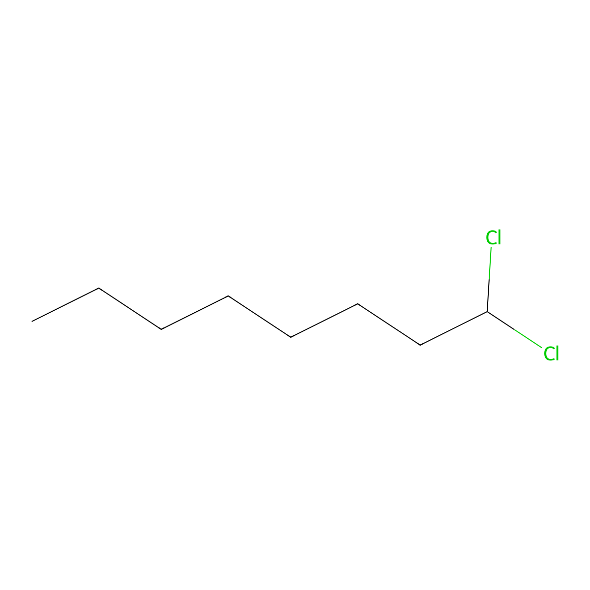 1,1-Dichlorooctane molecular structure, CAS 20395-24-8