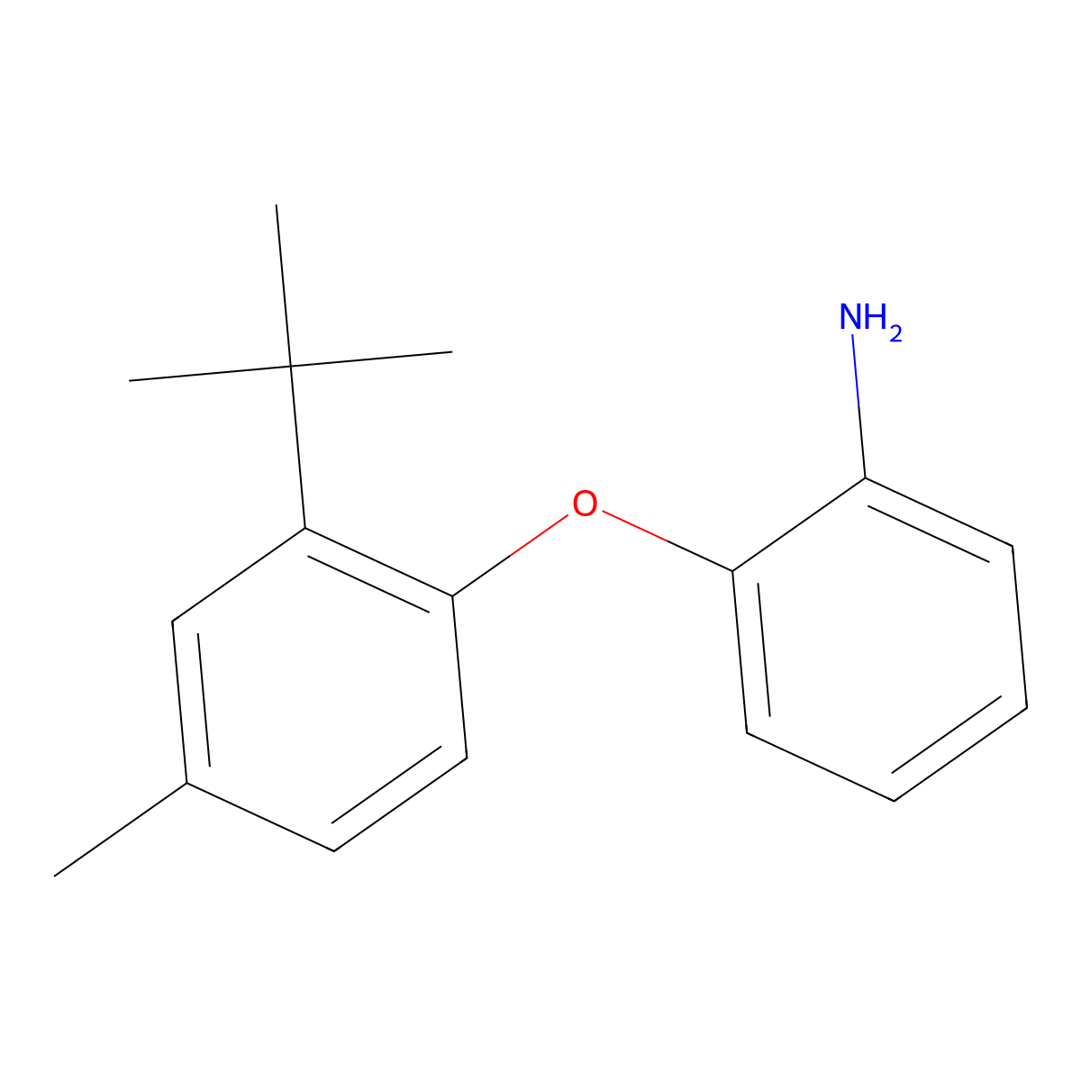 2-[2-(1,1-Dimethylethyl)-4-methylphenoxy]benzenamine molecular structure, CAS 20398-63-4