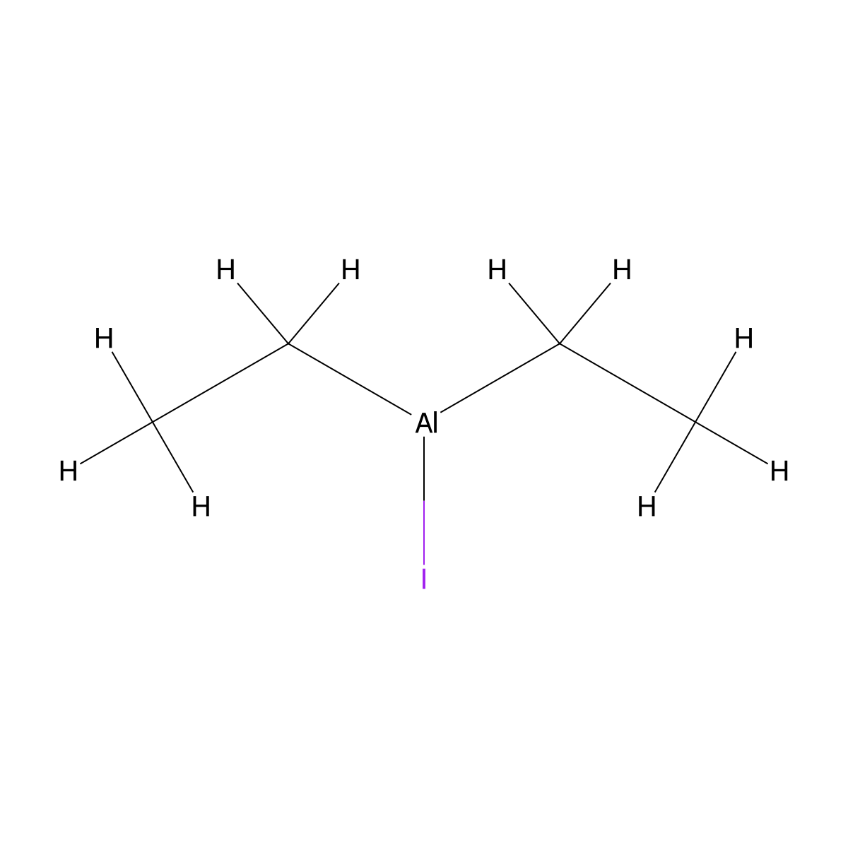 Diethylaluminum iodide molecular structure, CAS 2040-00-8