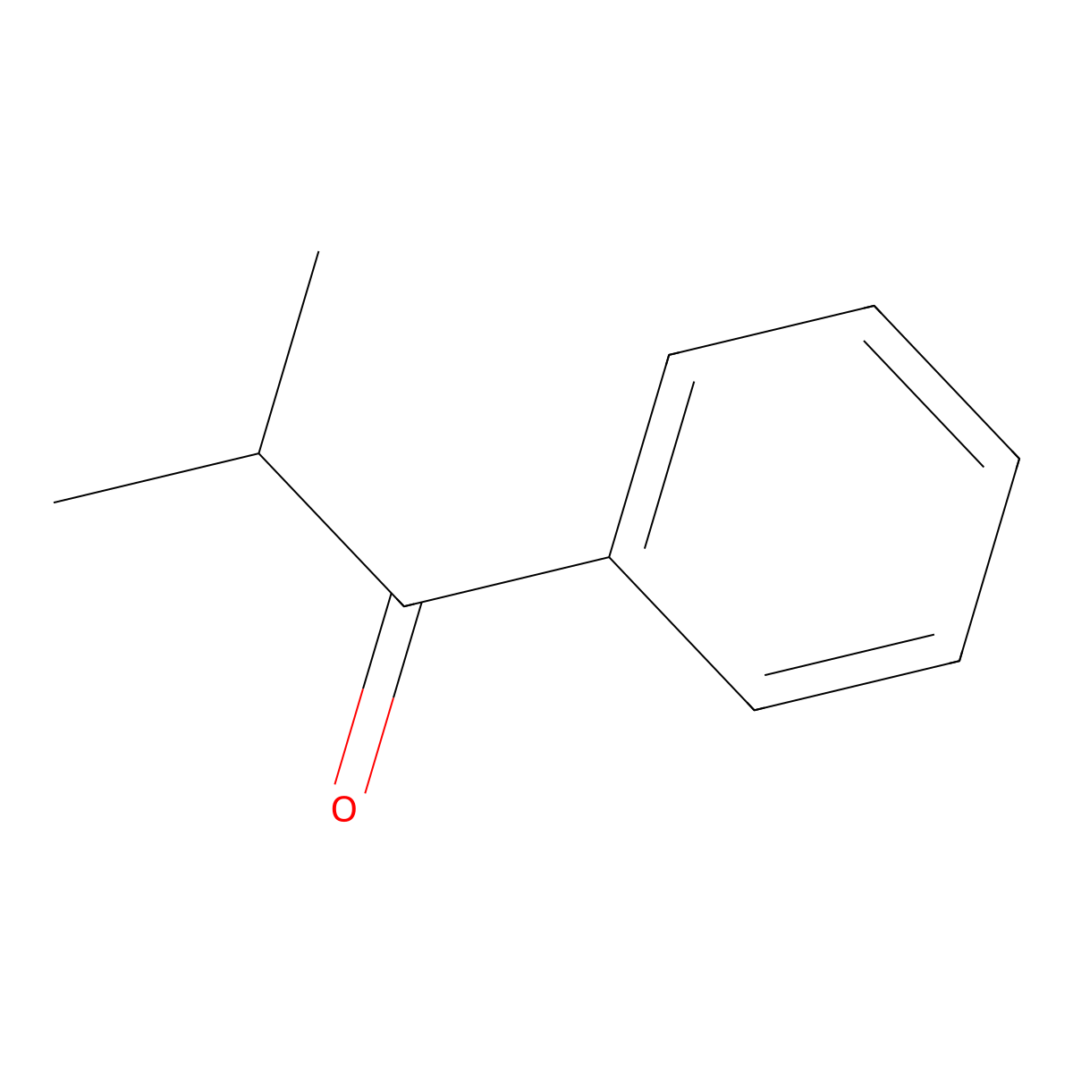 Isobutyrophenone molecular structure, CAS 2040-14-4