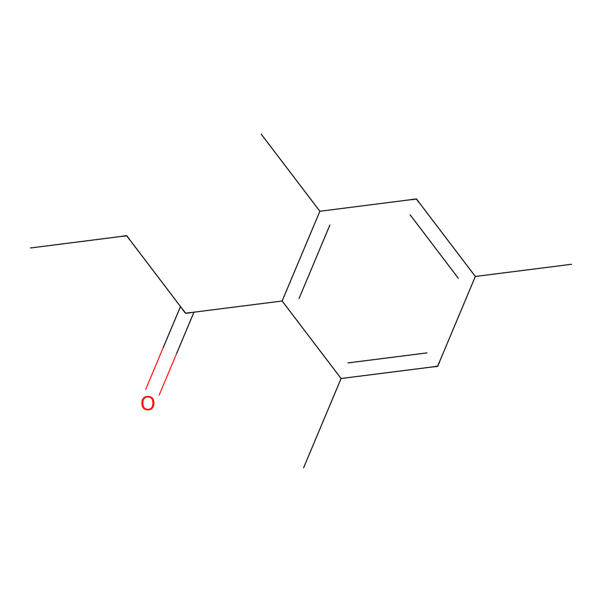 2,4,6-Trimethylpropiophenone molecular structure, CAS 2040-15-5