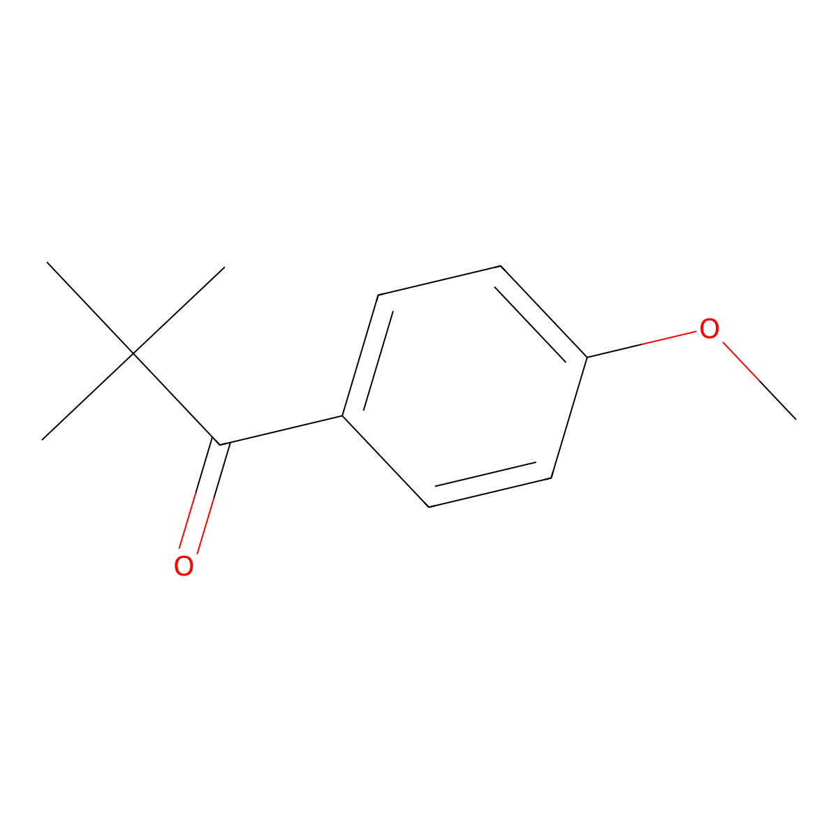1-(4-Methoxyphenyl)-2,2-dimethylpropan-1-one molecular structure, CAS 2040-26-8