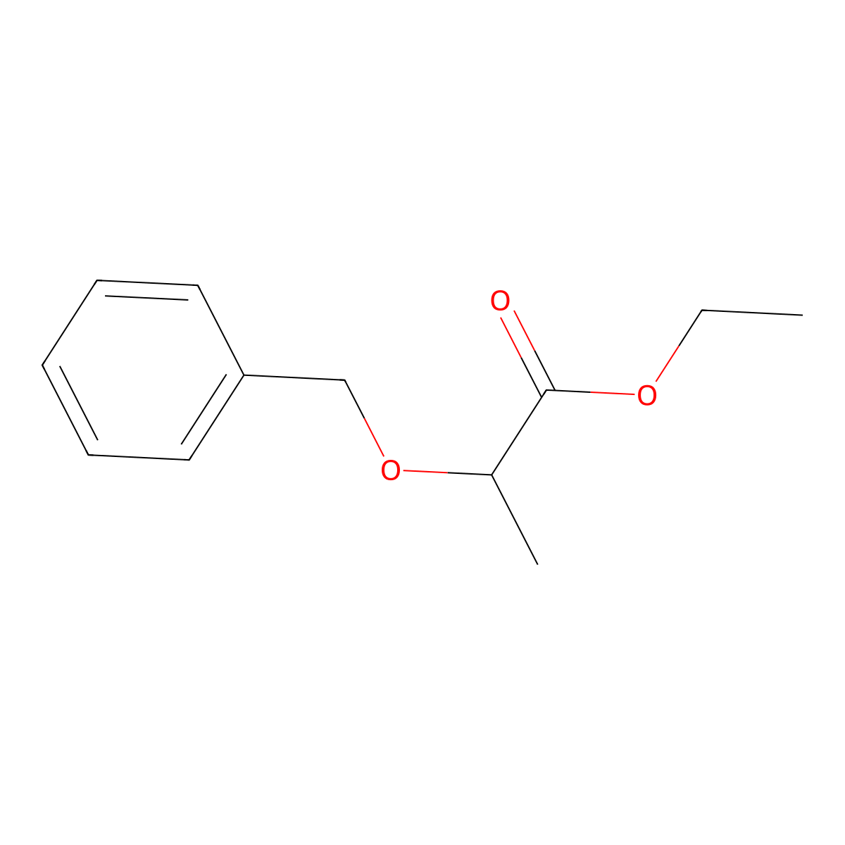 Ethyl 2-(benzyloxy)propanoate molecular structure, CAS 2040-44-0