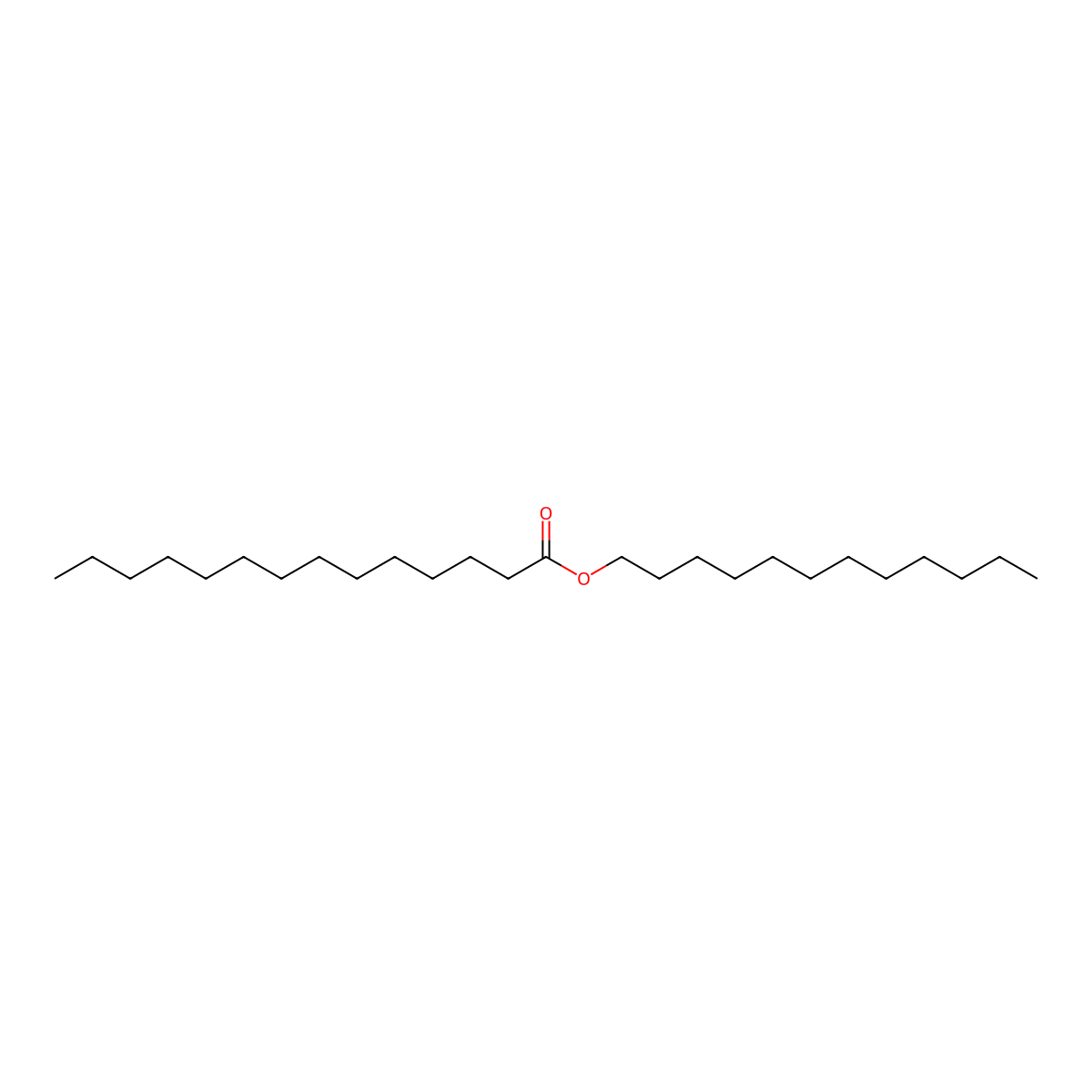 Lauryl Myristate molecular structure, CAS 2040-64-4