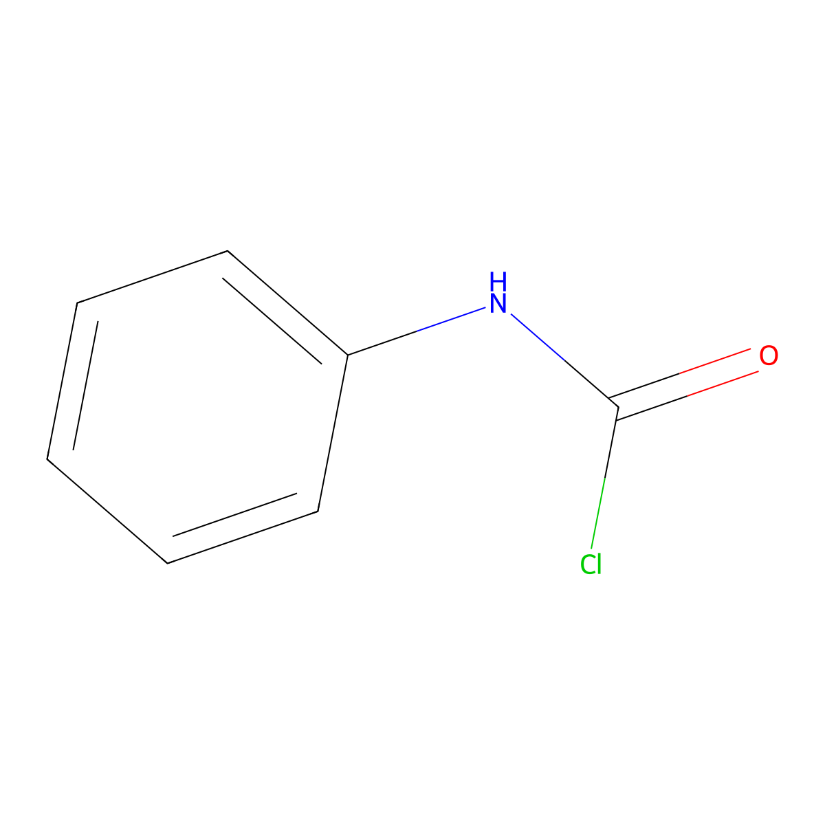 N-phenylcarbamoyl chloride molecular structure, CAS 2040-76-8