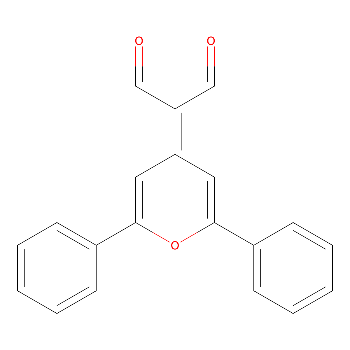 2-(2,6-Diphenyl-4H-pyran-4-ylidene)propanedial molecular structure, CAS 20400-00-4