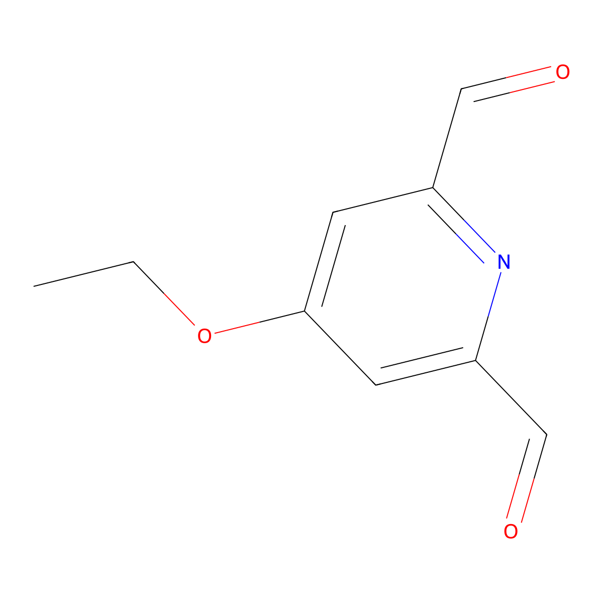 4-Ethoxypyridine-2,6-dicarbaldehyde molecular structure, CAS 204005-18-5