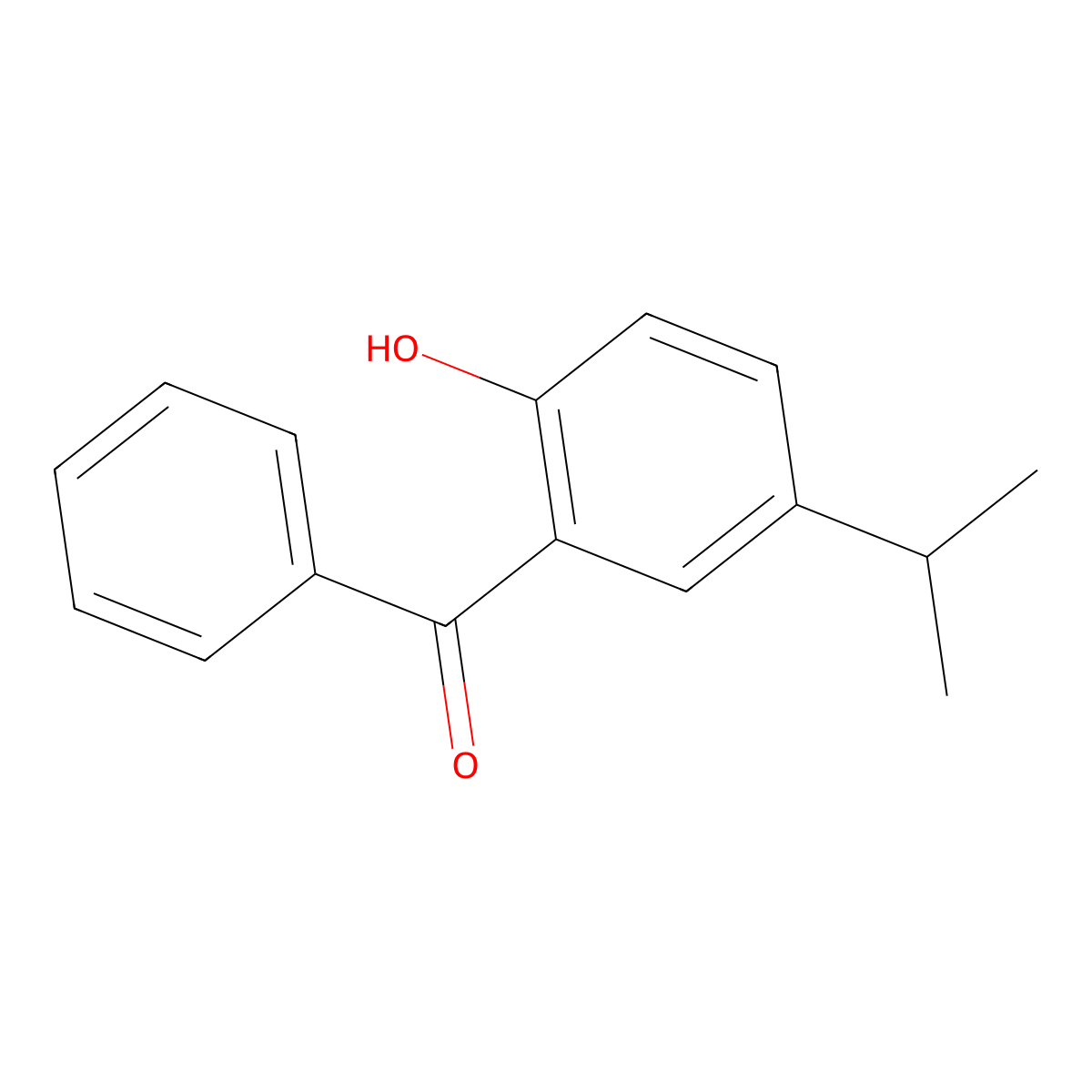2-Benzoyl-4-(propan-2-yl)phenol molecular structure, CAS 20401-89-2