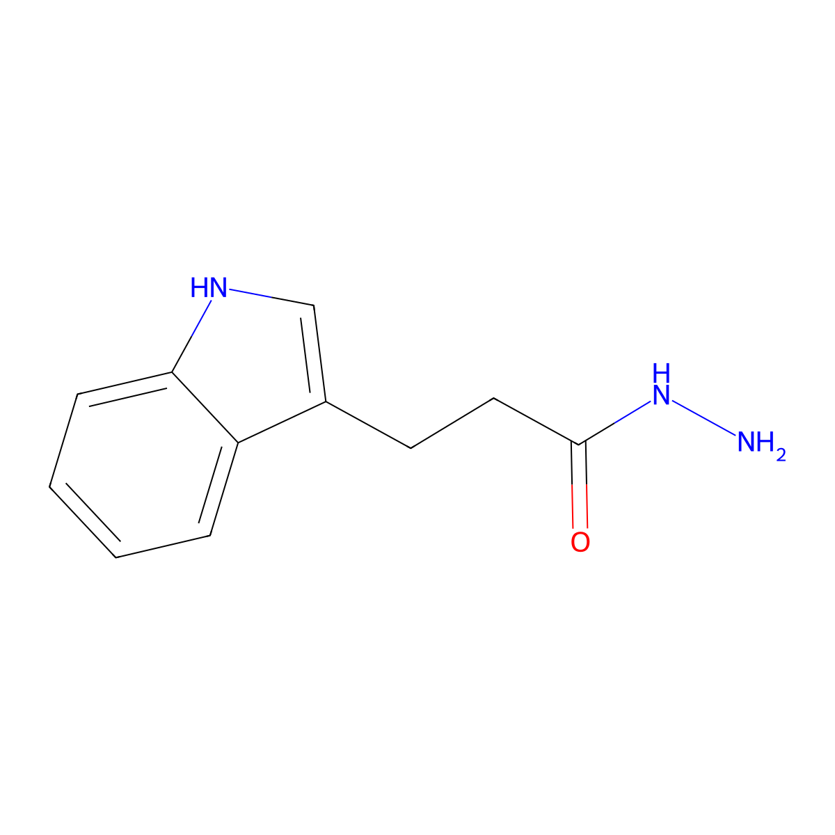 3-Indolepropionic acid hydrazide molecular structure, CAS 20401-90-5