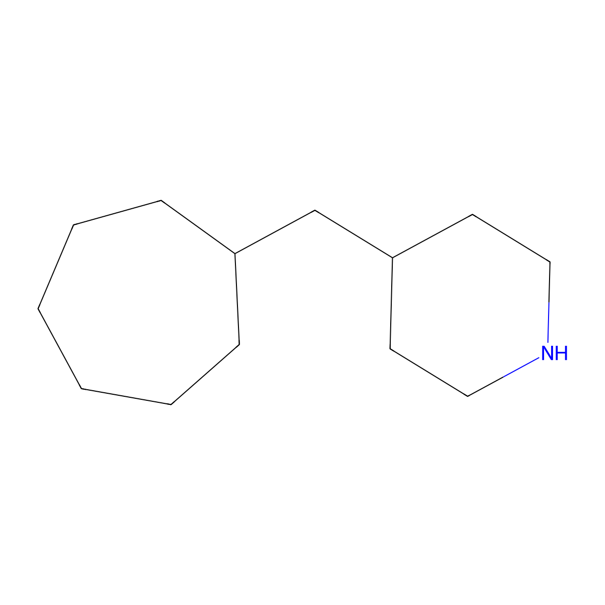 4-(Cycloheptylmethyl)piperidine molecular structure, CAS 204013-08-1