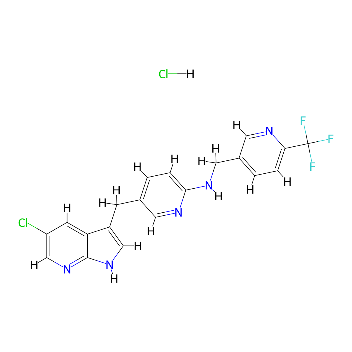 Pexidartinib Hydrochloride molecular structure, CAS 2040295-03-0