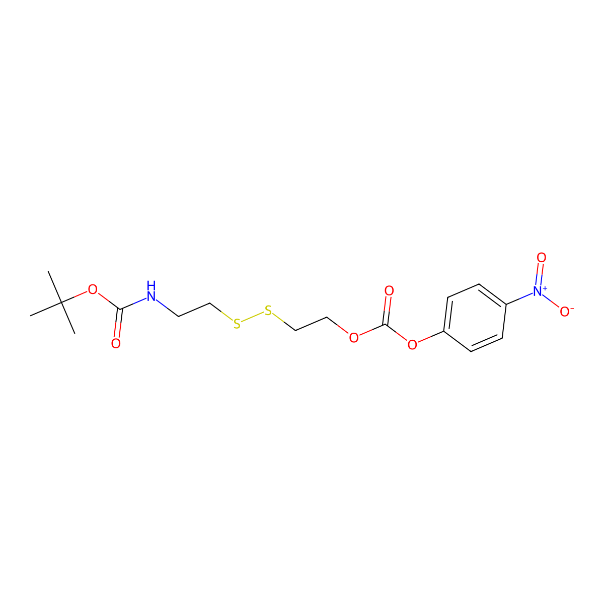 Boc-NH-SS-OpNC molecular structure, CAS 2040301-00-4